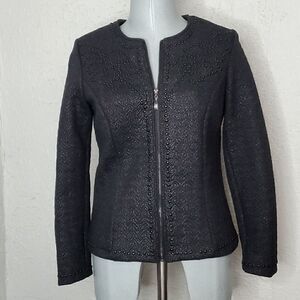 Juliette Longuet | Studded Metallic Sheen Jacket